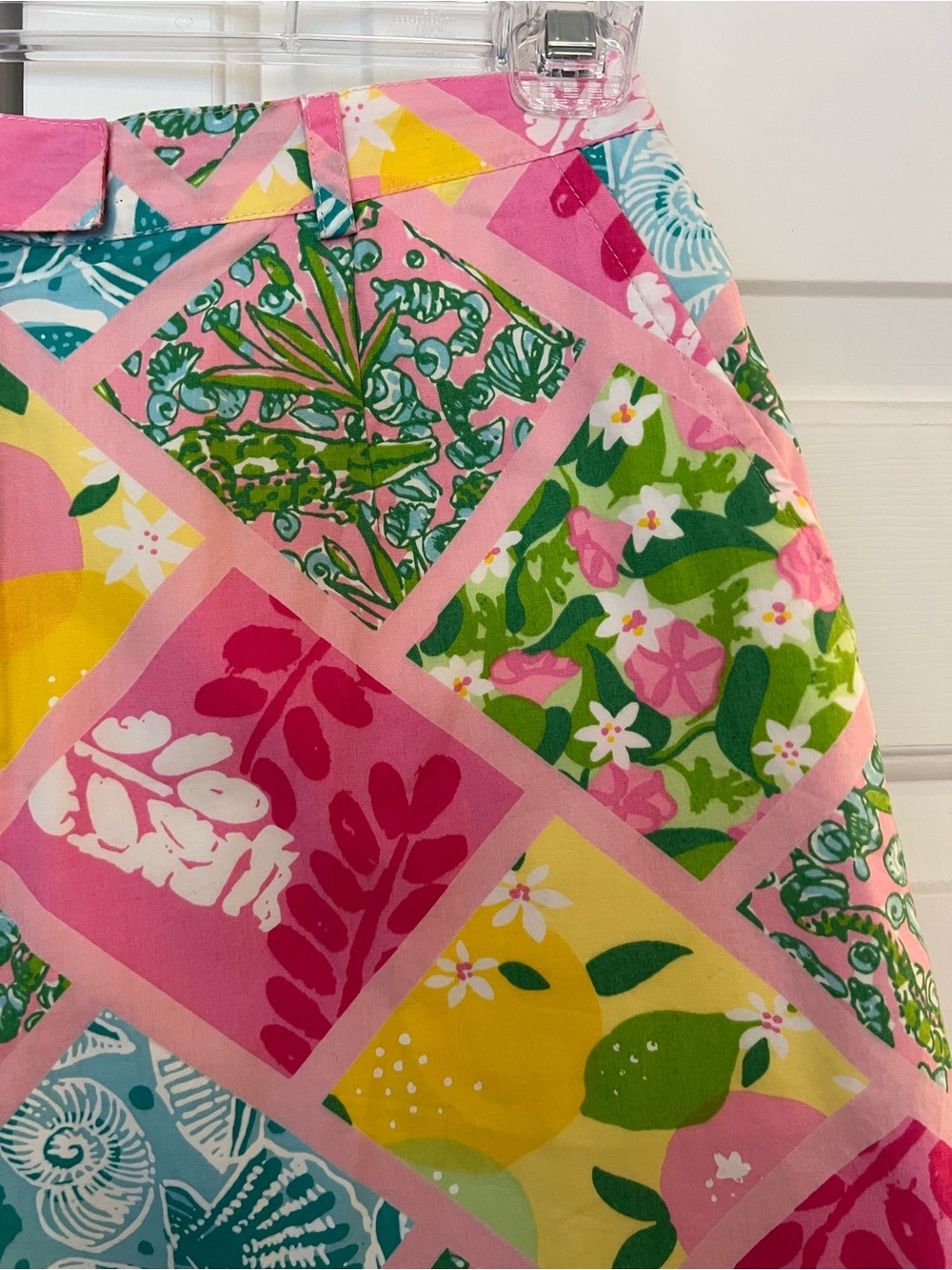 Lilly Pulitzer Vintage White Label Floral Patchwork A-Line Skirt Size 8 - Picture 4 of 9